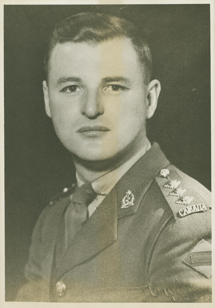 portrait of young DG Cameron in military uniform